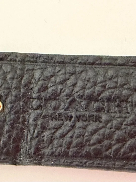 Coach Black Pebbled Leather Zip Wristlet with Gold Logo - Picture 9 of 16